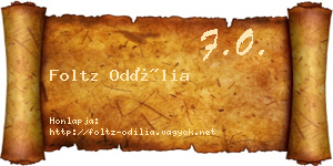 Foltz Odília névjegykártya